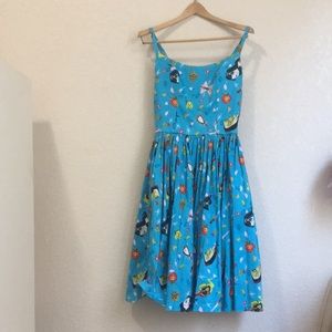 Pinup Girl Jenny Dress- Snow White print
